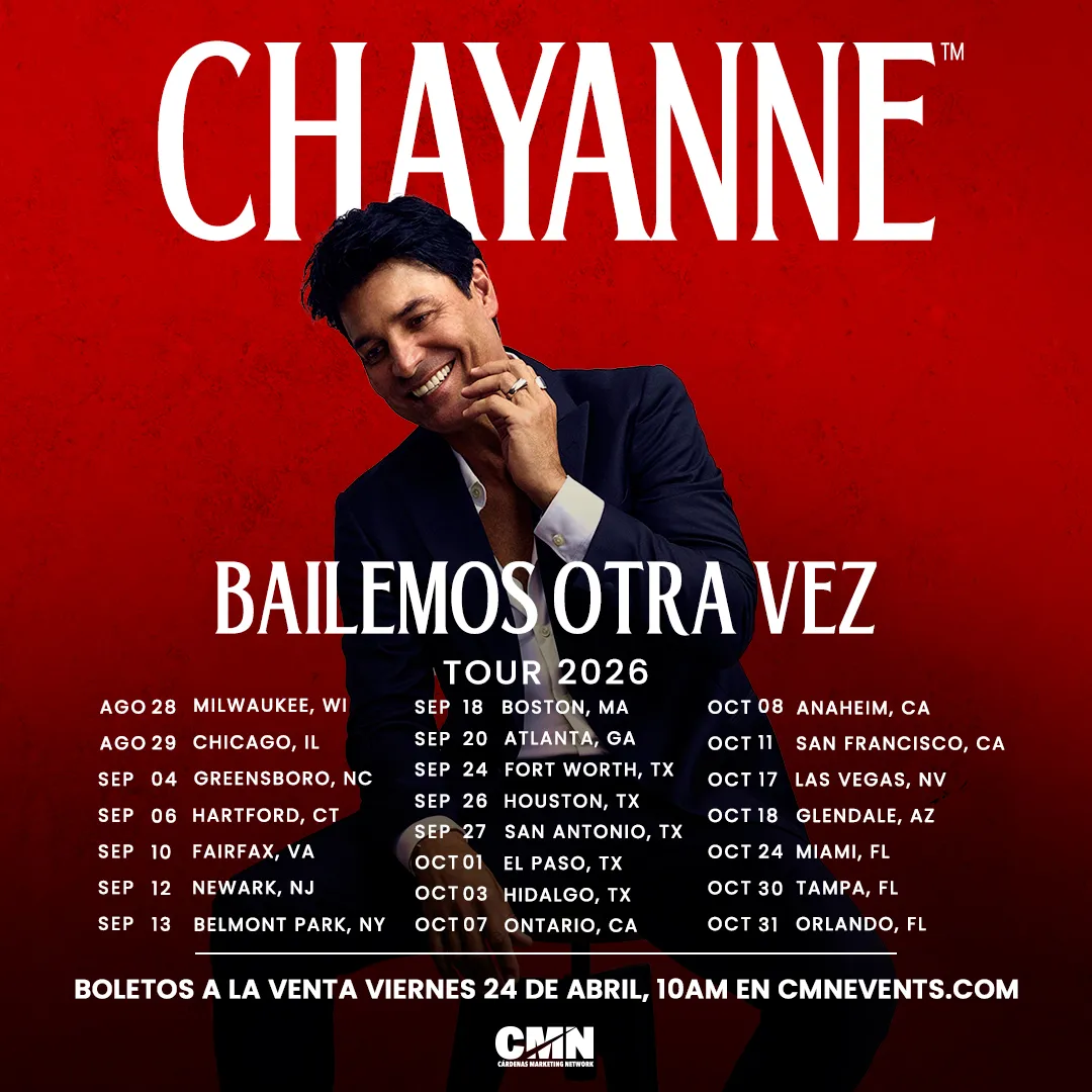 Chayanne Bailemos Otra Vez Tour Poster 2026